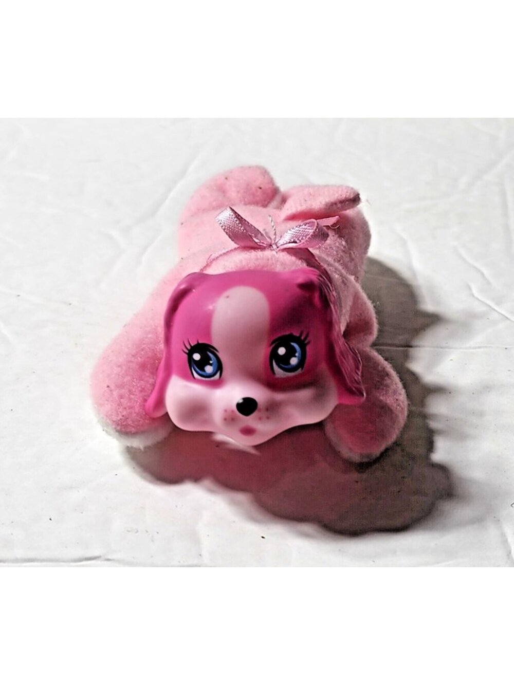 Puppy Surprise Two-Tone Pink Plush Dog Vinyl Face Girl 4" Mini